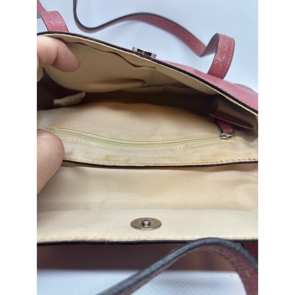 177. Pink leather purse; mini; double strap; NWOT - Picture 5 of 5